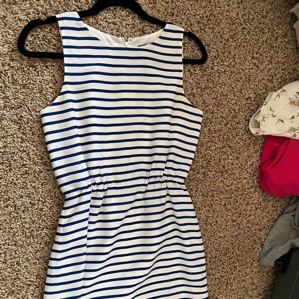 JCrew Blue/white stripe Dress Size 0